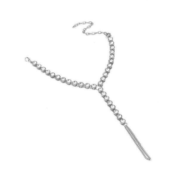 Boho Barefoot Sandals Crystal Ankle Anklet - Picture 4 of 5